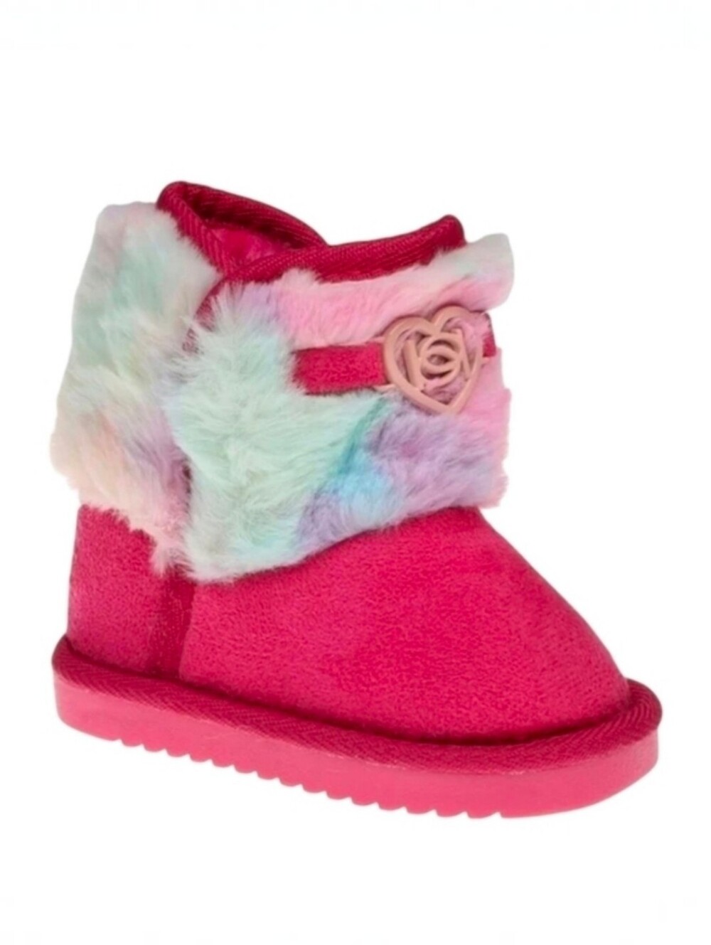 Bebe Girls Faux Fur‎ Tie Dye Boots NWT Pink Size Toddler 7